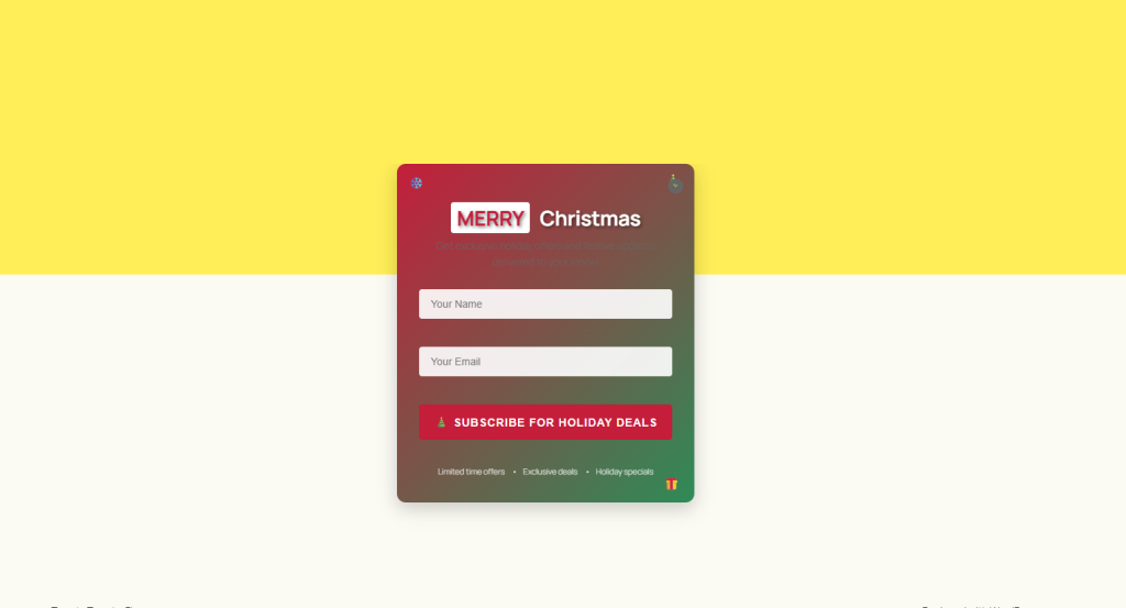 Popup Modal - Christmas Popup Template
