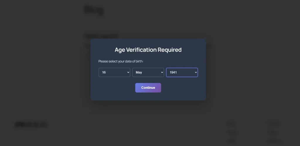 Age Verification Template